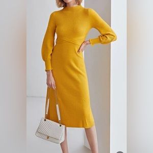 Vintage Style Maxi Sweater Dress